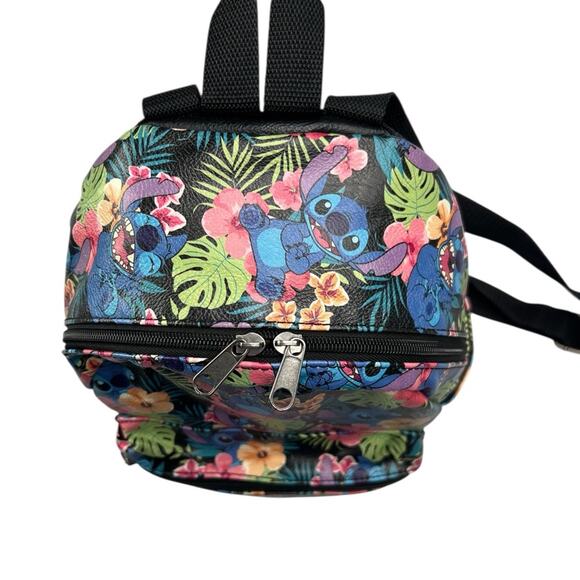 Loungefly Disney Lilo & Stitch Mini Backpack Stitch Poses Hawaiian Tropical - Picture 5 of 14